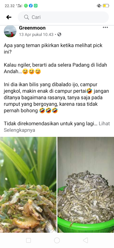 Lock Down, Beranda Facebook Diserang Posting Masakan