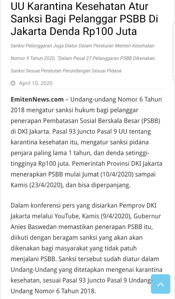 Tedy Desak Anies Tindak Pelanggar PSBB Sesuai UU Karantina Kesehatan,Jangan Pengecut!