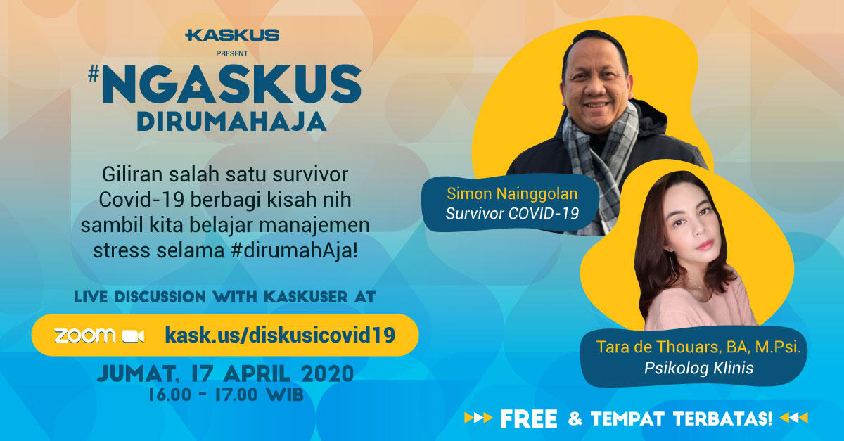 Ngobrol Bareng Survivor COVID19 Sambil Bahas Management Stress di #Ngaskusdirumahaja!