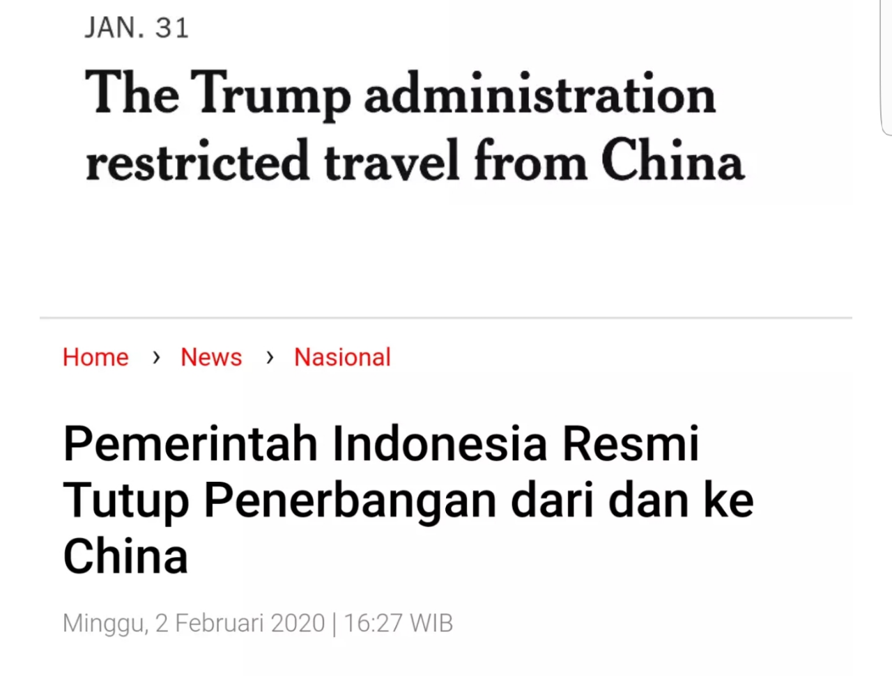 Nobody Would Have Saved American Lives With Early Travel Bans Like Trump &#91;Jokowi&#93; Did