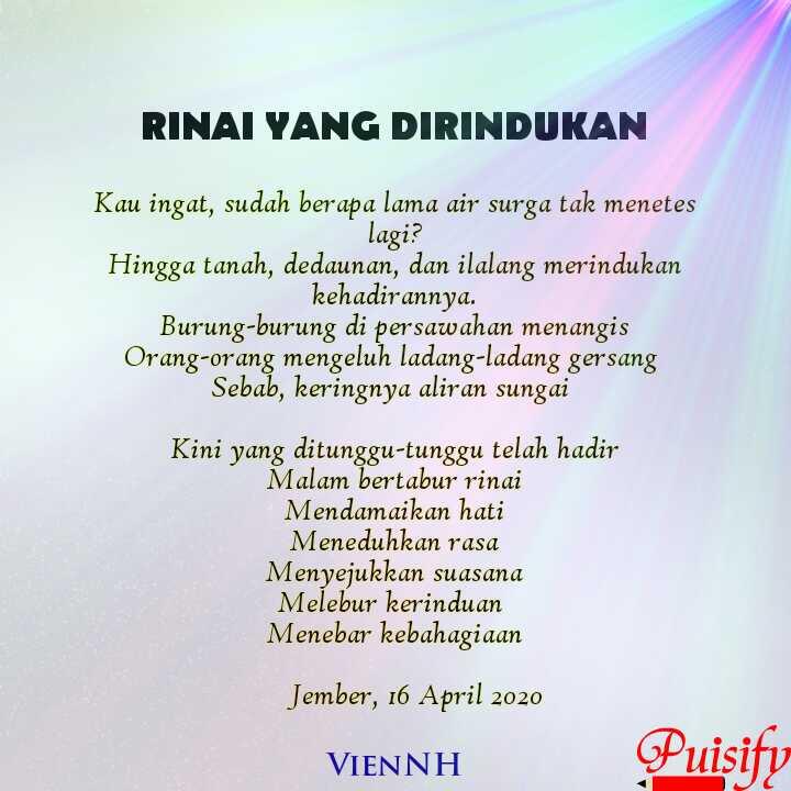 RINAI YANG DIRINDUKAN