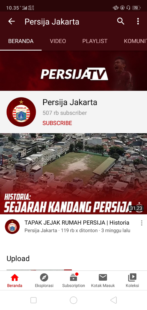 Akun YouTube Peserta Liga 1 2020