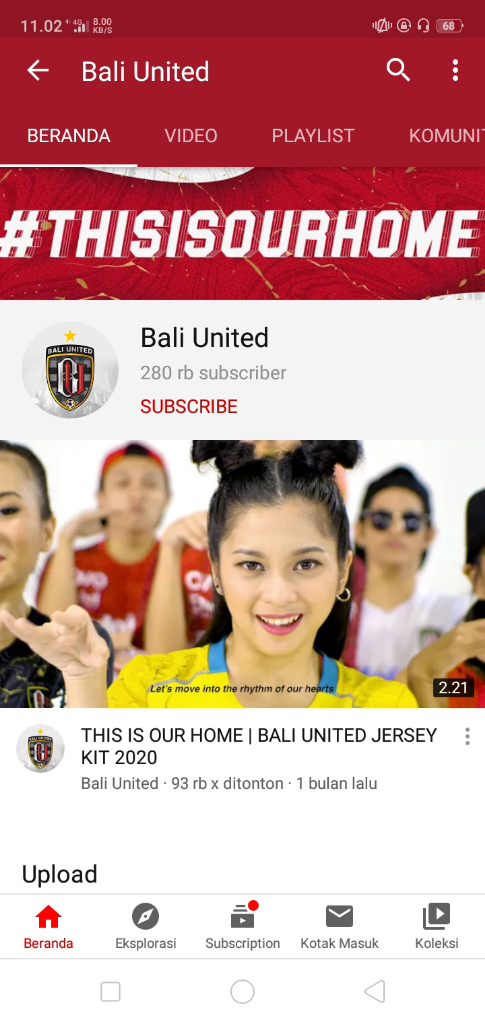 Akun YouTube Peserta Liga 1 2020