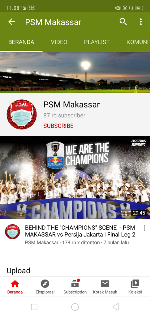 Akun YouTube Peserta Liga 1 2020