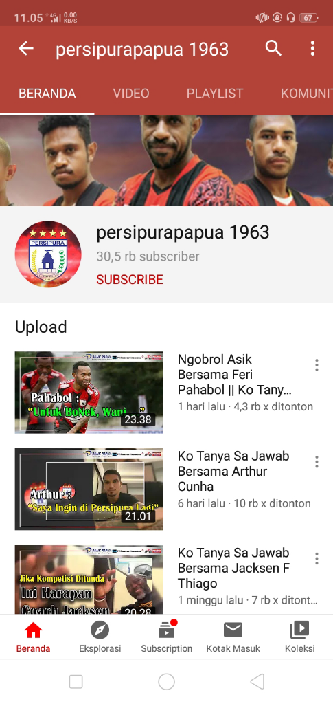 Akun YouTube Peserta Liga 1 2020