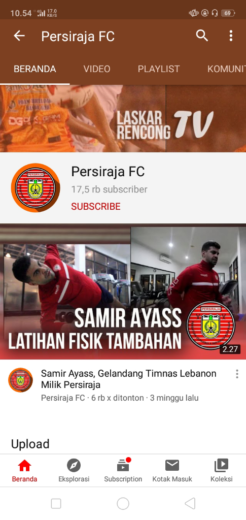 Akun YouTube Peserta Liga 1 2020