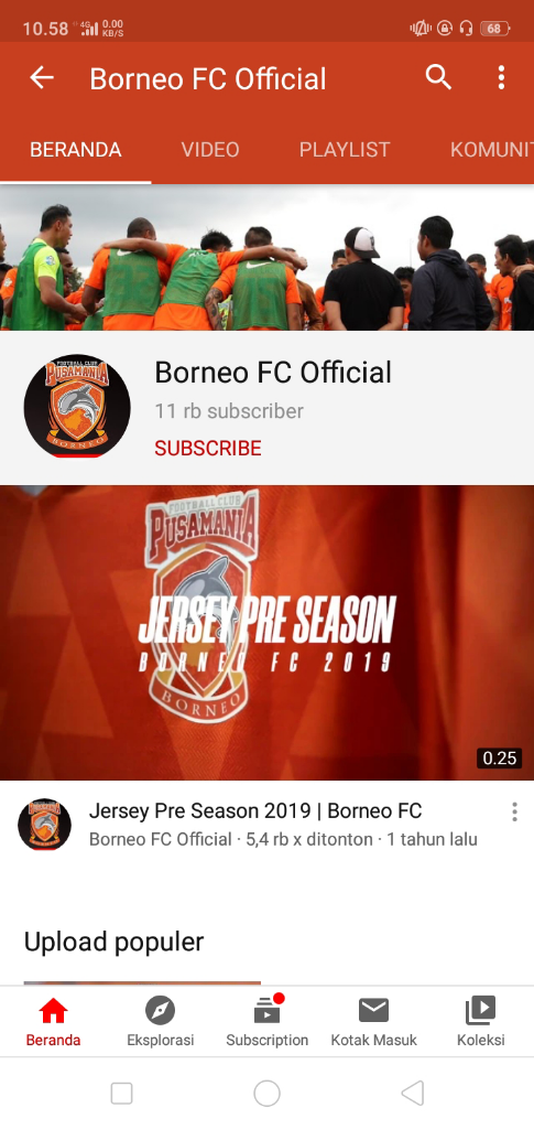 Akun YouTube Peserta Liga 1 2020