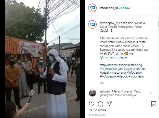 Syekh Ali Jaber Dakwah Soal Corona di Pinggir Jalan, Tuai Pujian Warganet