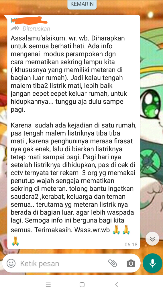 Model Kejahatan Baru, Pisau Dibalik Sisir.