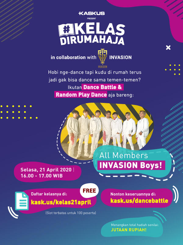 Jago Dance? Ikut Dance Battle & Random Play Dance with INVASION di #Kelasdirumahaja!