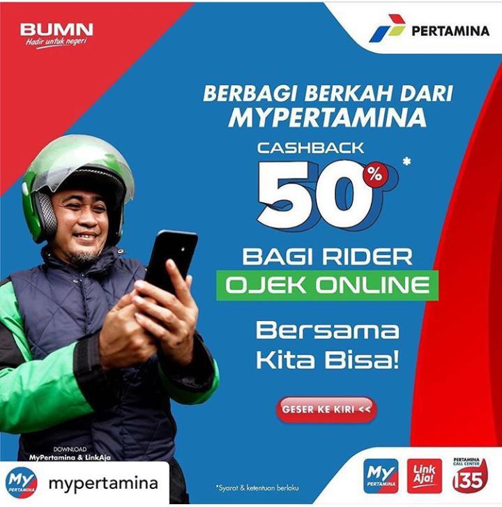 Hore, OJOL Dapet Gratis Diskon BBM 50 Persen Dari Pertamina