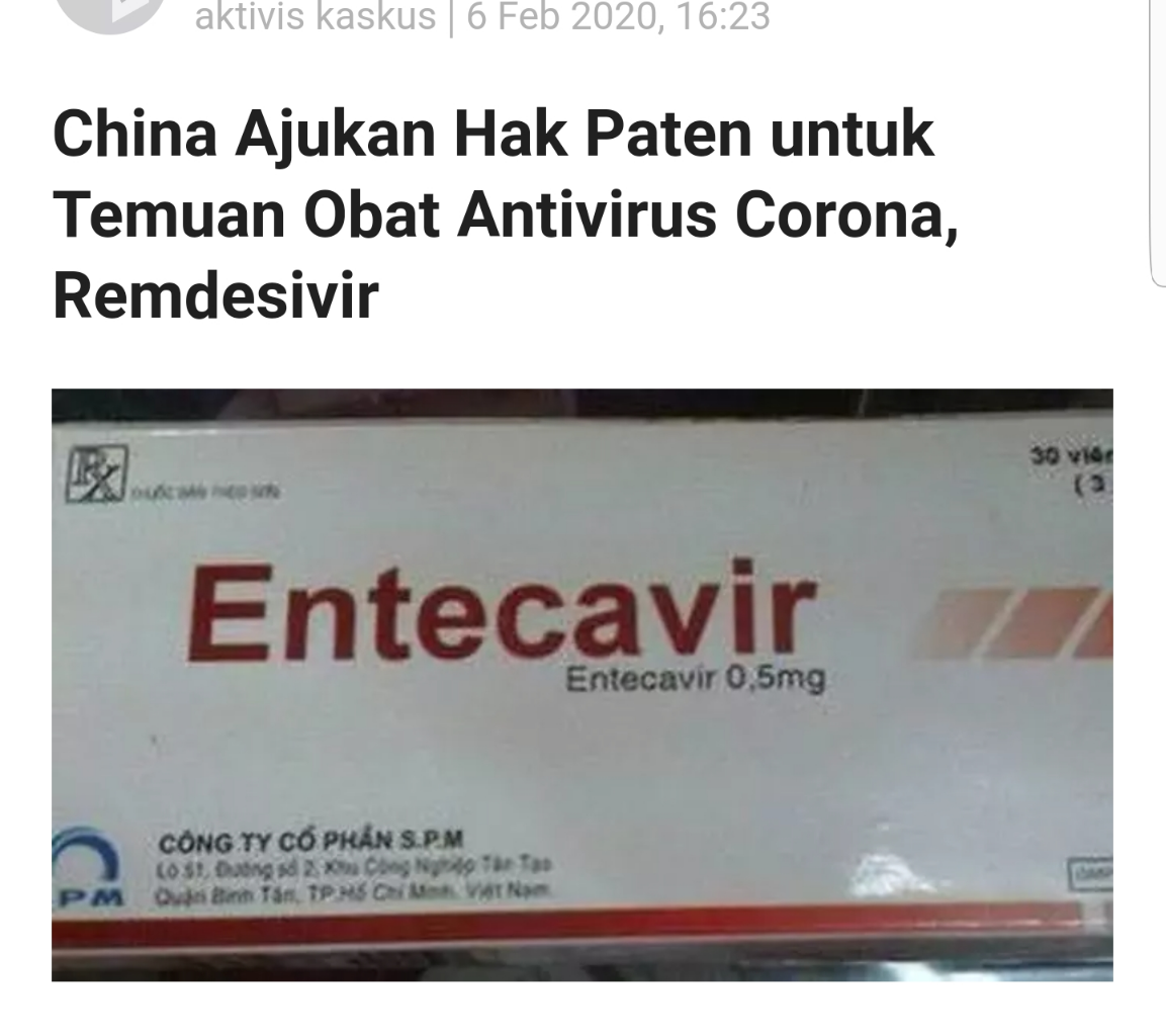 Kabar Baik Covid-19, Uji Coba Remdesivir Sukses dan 582.195 Orang Sembuh