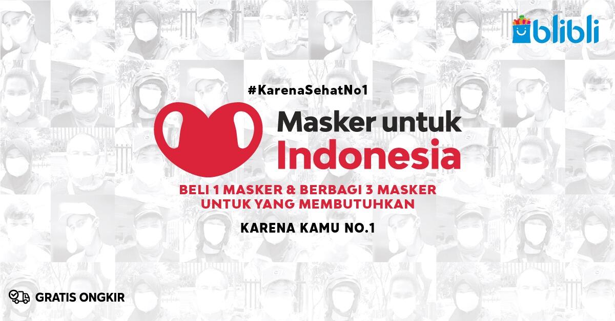 Bersama “Masker untuk Indonesia”, Blibli Berikan Masker Kain Bagi yang Membutuhkan