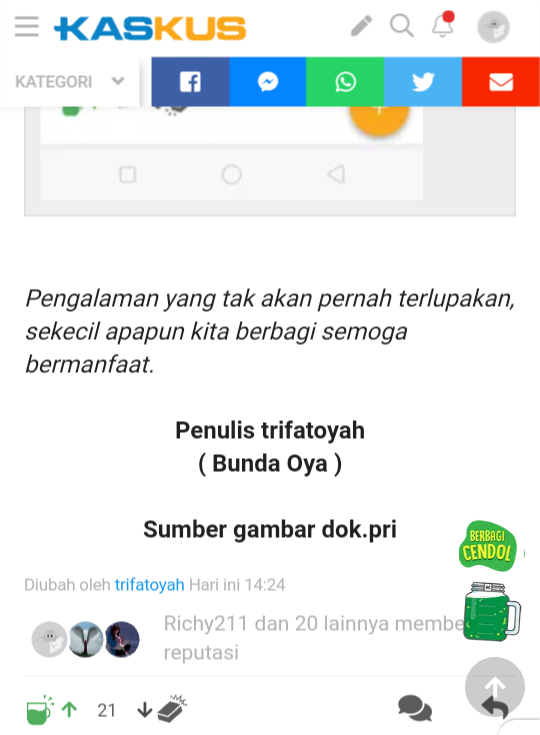Berbagi Kebaikan Melalui Informasi di Thread Kaskus