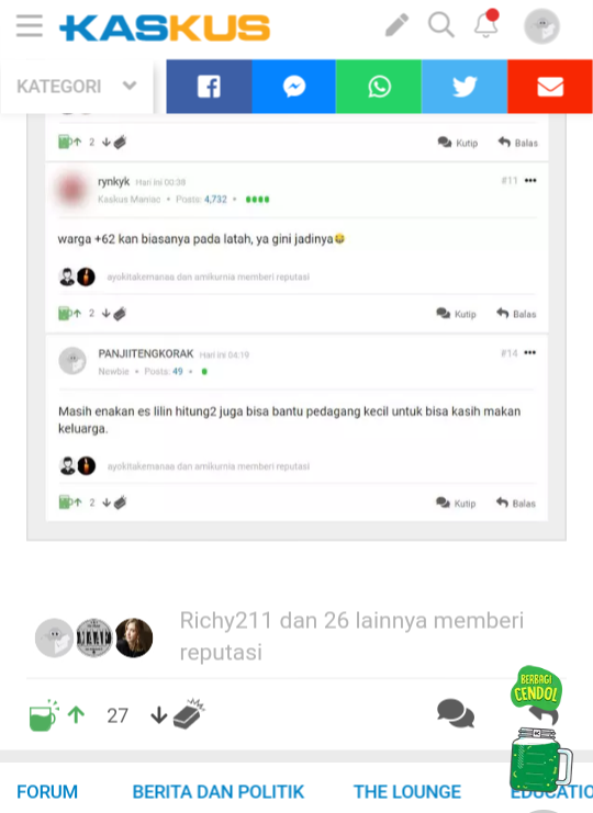 Berbagi Kebaikan Melalui Informasi di Thread Kaskus