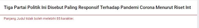 Partai Politik Ini Paling Responsif Terhadap Pandemi Corona Menurut Riset