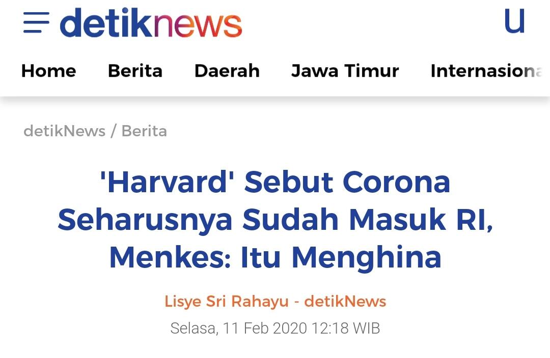 FKM UI Ungkap Corona Masuk RI Sejak Januari, Pemerintah: Kenapa Baru Bilang?