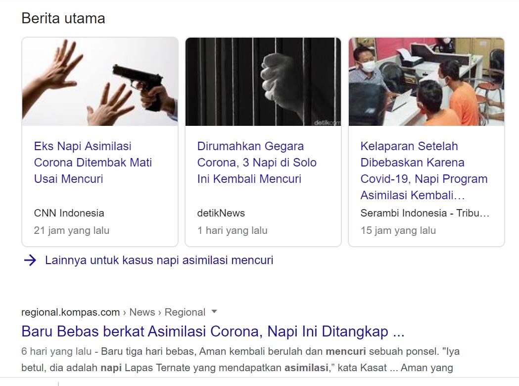 Lucunya Negeri Ini !! Narapidana Dibebaskan dan yang Berkeliaran Akan di Penjara!