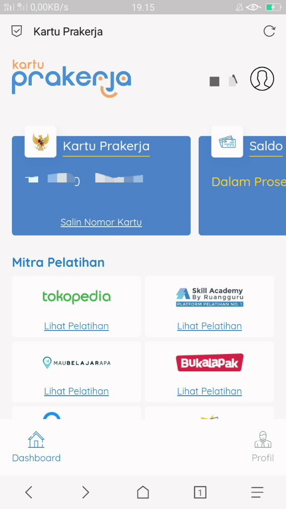 Penasaran Ada Apa Saja Di Kartu Prakerja? Yuk Intip Isi Dashboardnya