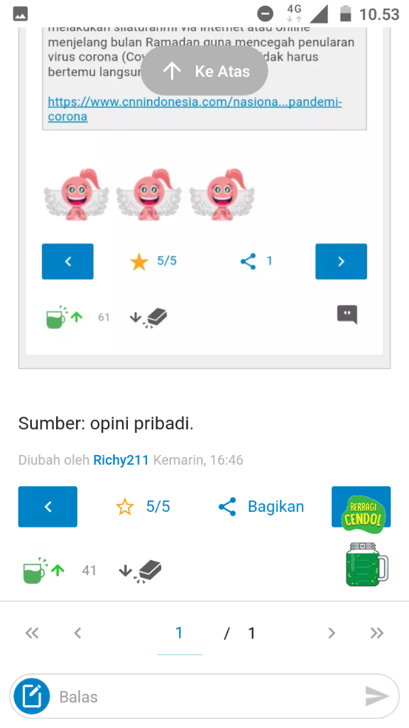 Karena Satu Huruf, Sepuluh Kebaikan