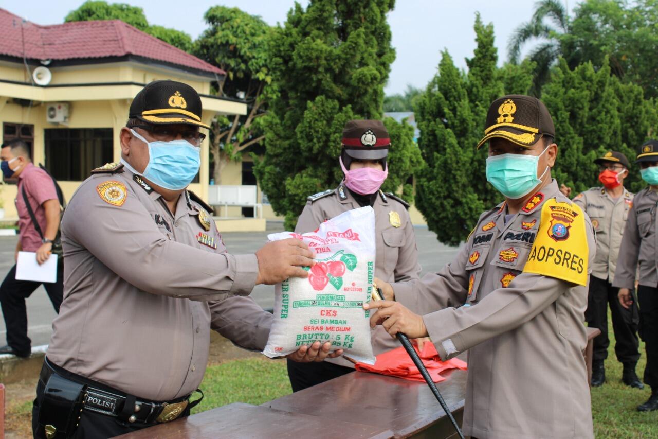 Polres Sergai Kumpulkan Sumbangan Bantu Masyarakat Yang Terdampak Covid-19