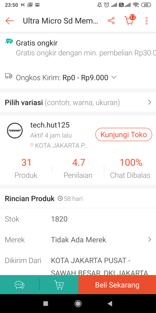 Shopee : Tech Hut PENIPUAN SANDISK