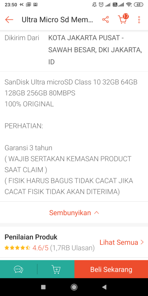 Shopee : Tech Hut PENIPUAN SANDISK