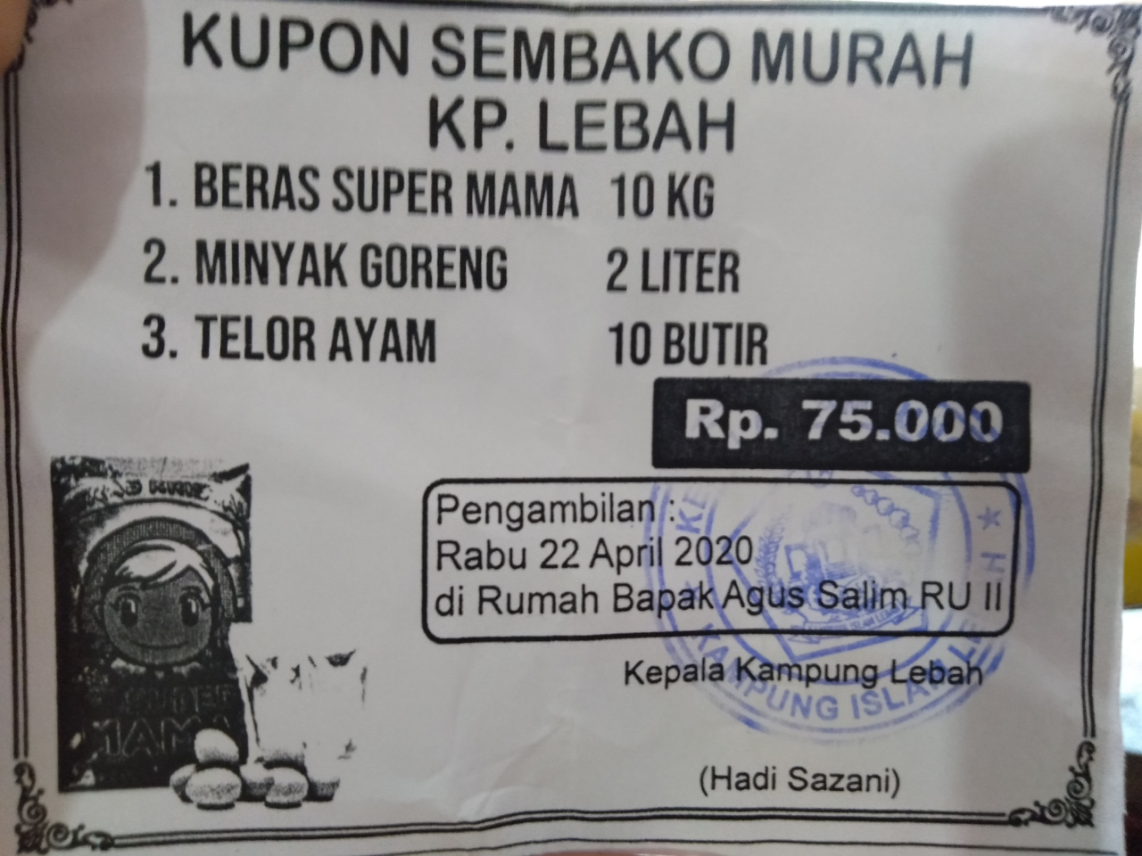 Bazar Sembako Murah Kampung Lebah Klungkung-Bali