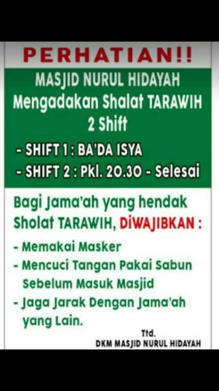 Unik, Masjid di Cengkareng Gelar Tarawih Shift-shiftan