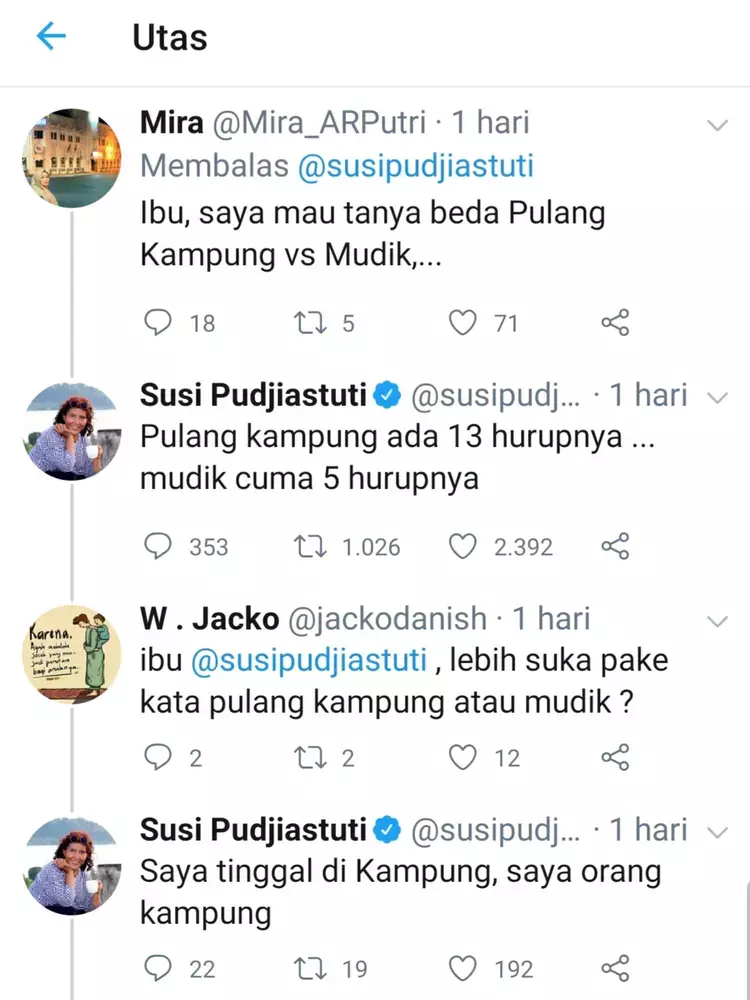 udjiastuti Ditanya Beda Mudik dan Pulang Kampung, Jawabannya Bikin Ngakak