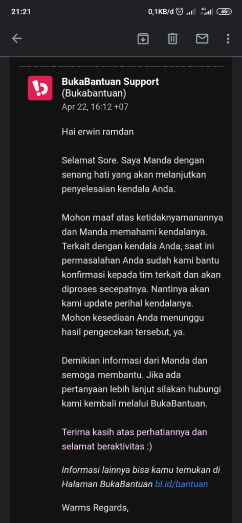 Bukalapak mempersulit penjualan Bukareksa pelanggannya, Customer Service tidak becus!