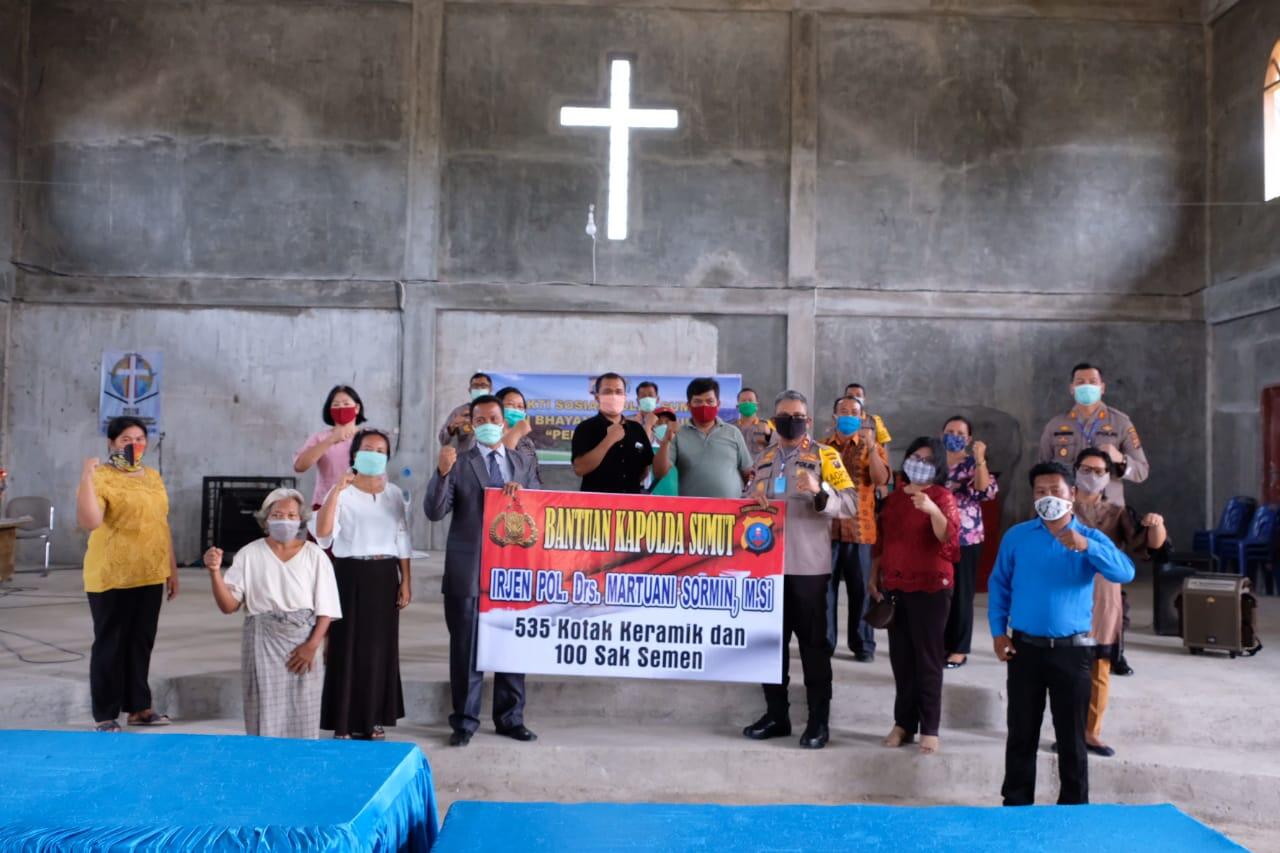 Irjen Pol Martuani Sormin ,M.Si Berikan Bantuan Pembangunan Gereja GKBP