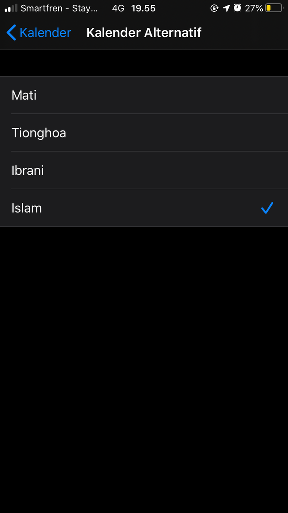 Cara menambahkan kalender Islam di iPhone tanpa aplikasi