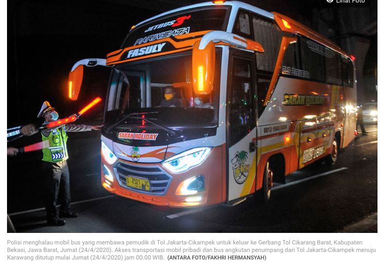 Dilarang Mudik, Viral Foto Bus AKAP Bawa Penumpang di Dalam Bagasi