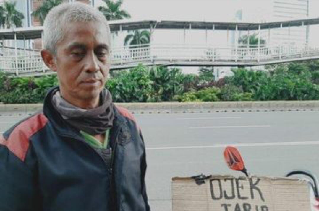 Ditolak Jadi Ojol, Mulyadi Jadi Ojek Pangkalan dengan Tarif Terserah Penumpang