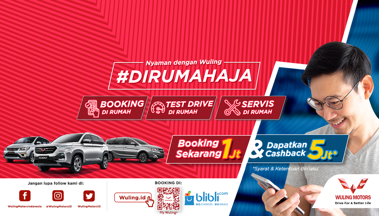 Beli mobil Wuling sekarang bisa online, dapet potongan jutaan rupiah lagi.