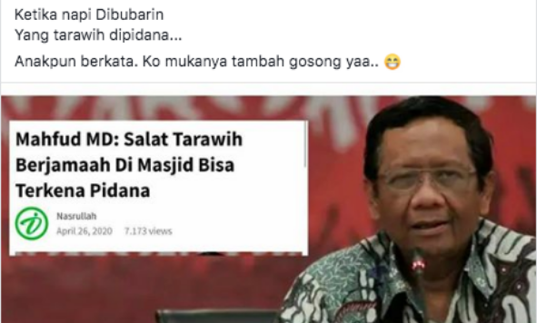 Tarawih Bisa Pidana? HOAKS / FAKTA?