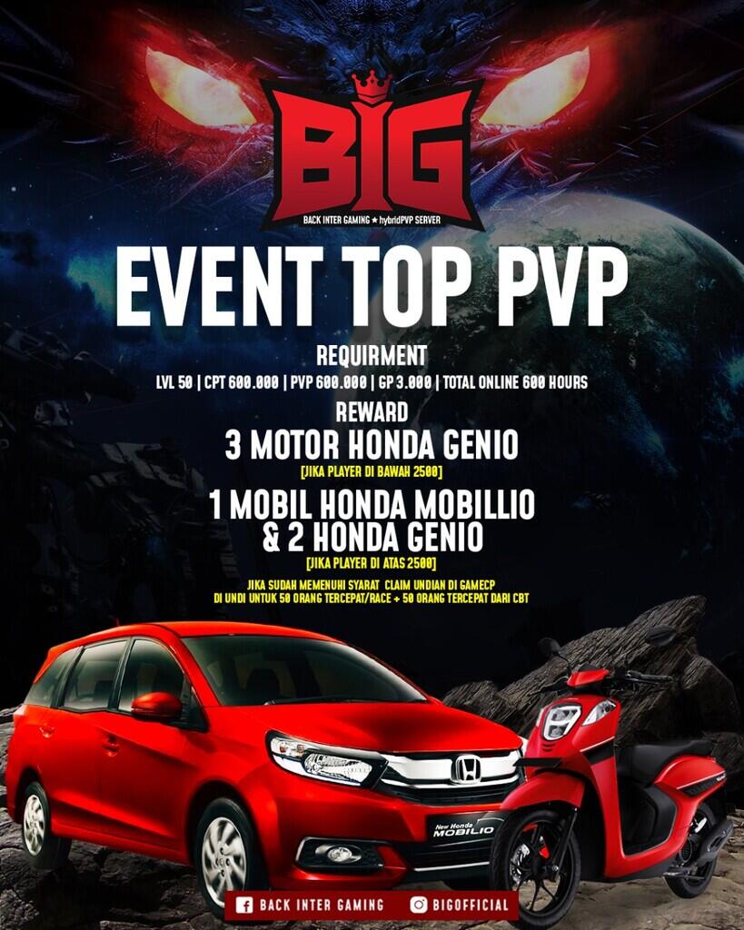 RF BACK INTERNASIONAL PVP SERVER (HADIAH 500JUTA) 