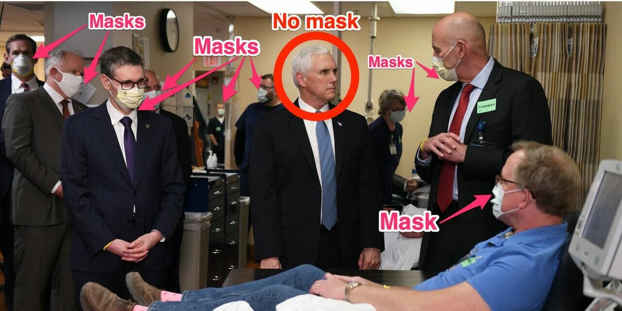 Mike Pence ignores instruction to wear face mask at Mayo Clinic
