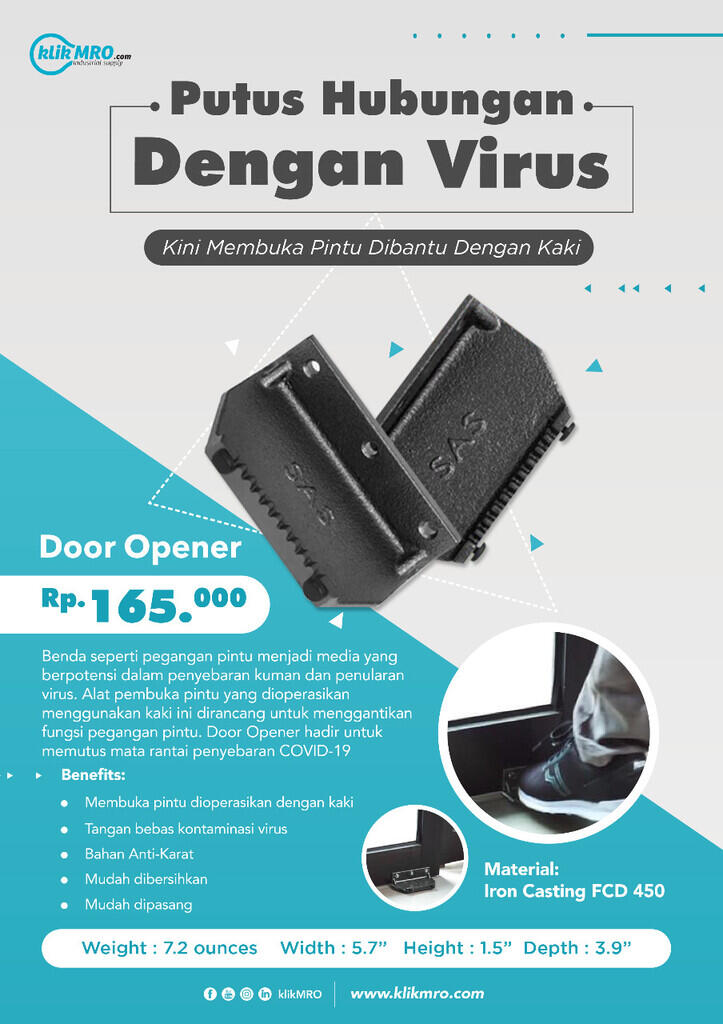 &#91;Hot Product&#93; Bebas Virus Buka Pintu kini lebih mudah dengan Kaki