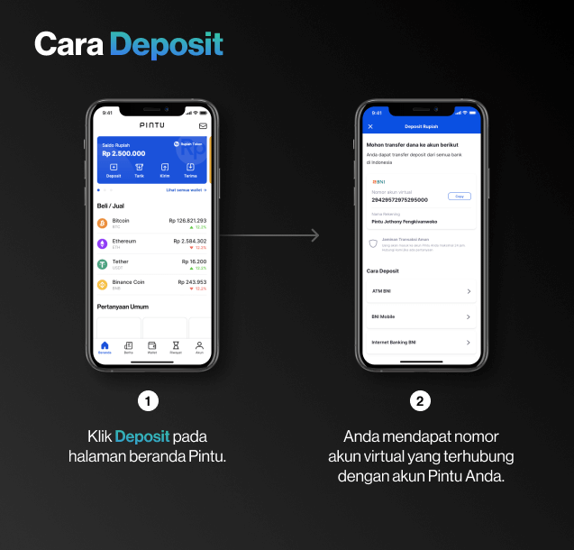 Cara Setor (Deposit) dan Tarik (Withdraw) Rupiah di Aplikasi Pintu &#91;Cryptocurrency&#93;