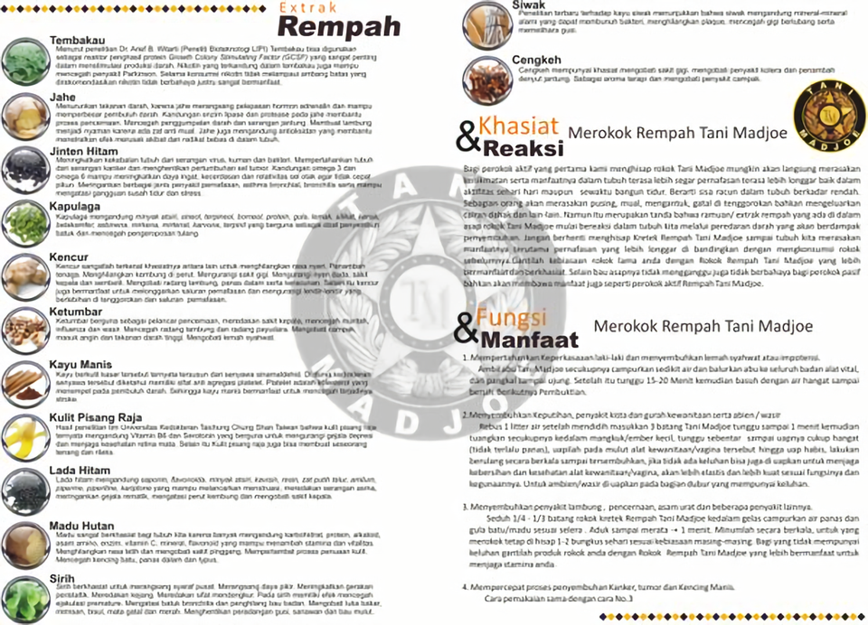Kretek Rempah Tani Madjoe