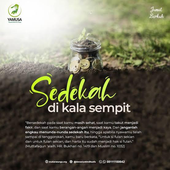 Sedekah Itu Melapangkan yang Sempit dan Memudahkan yang Sulit