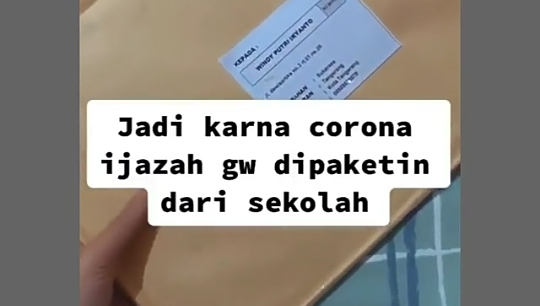 Curhatan Sedih Siswi Lulus Sekolah Jalur Corona, Ijazah Dikirim Melalui Kurir Paket! 