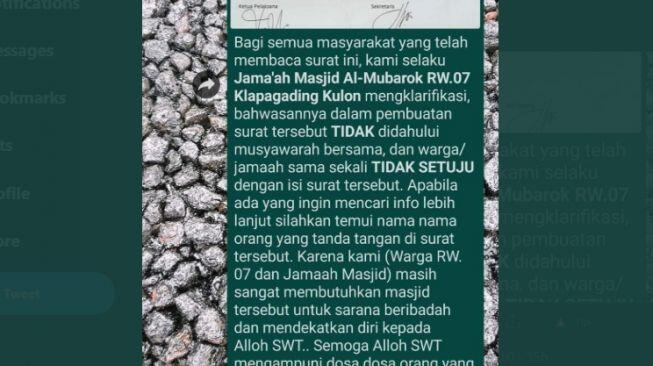 Heboh Takmir Mau Robohkan Masjid di Banyumas, Ini Klarifikasi Jamaahnya