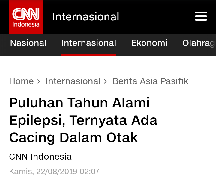 Hobi Makan Daging Mentah, Otak Wanita Ini Dipenuhi Cacing Hidup