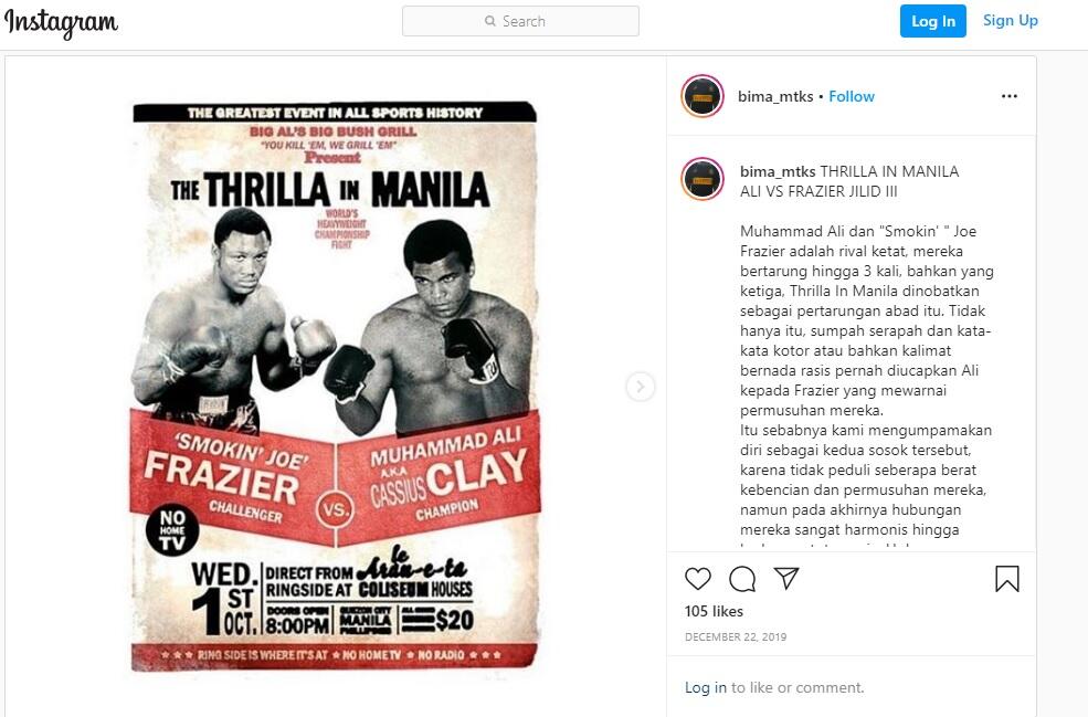 Kreatif, Pria ini Ibaratkan Pertunangan dengan Rivalitas Tinju Muhammad Ali &amp; Frazier