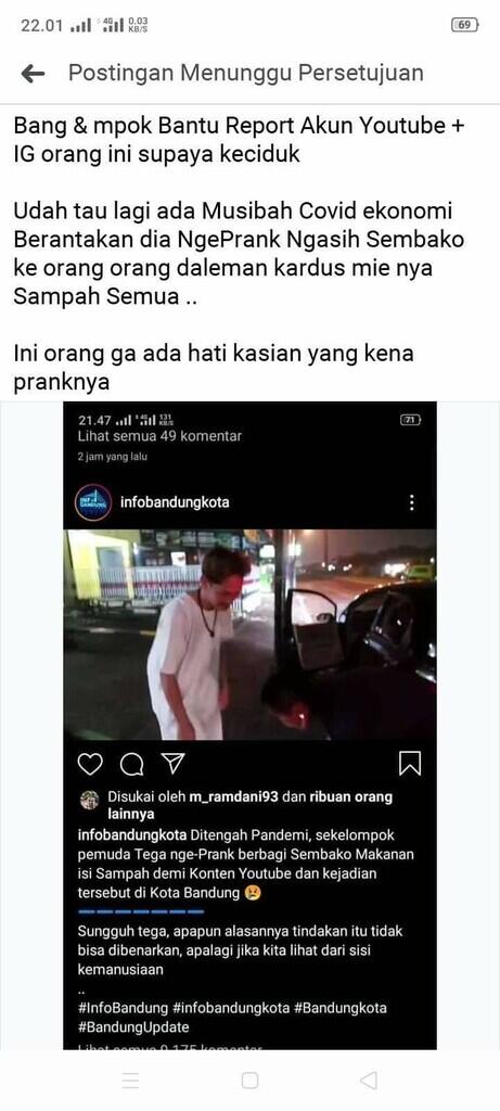 Lagi, Yutuber kena getah konten sendiri