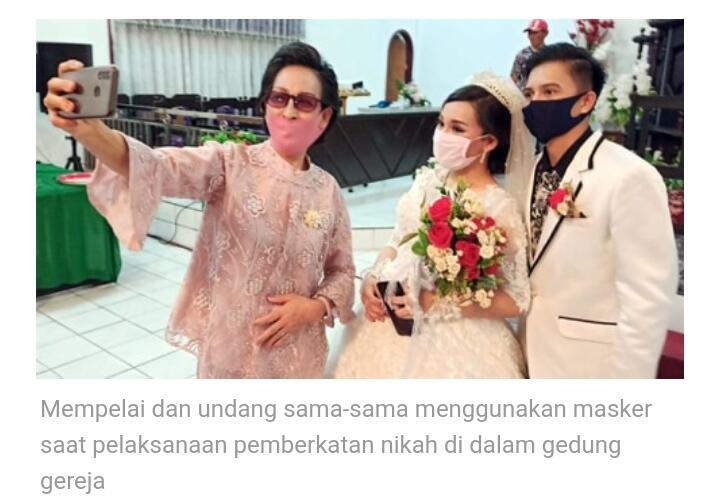 Cerita Pernikahan di Minahasa, Duduk Berjarak hingga Wajib Gunakan Masker