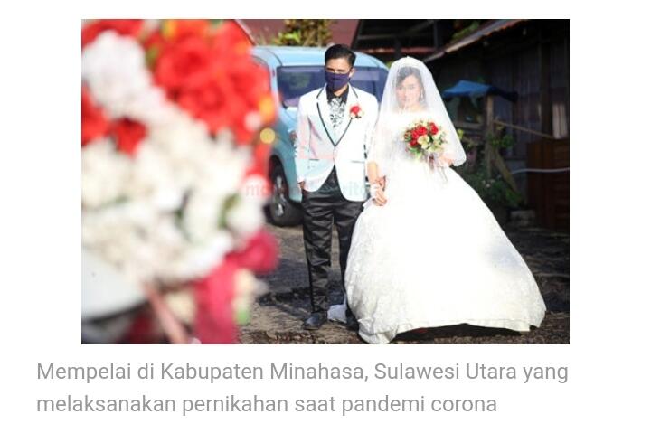 Cerita Pernikahan di Minahasa, Duduk Berjarak hingga Wajib Gunakan Masker